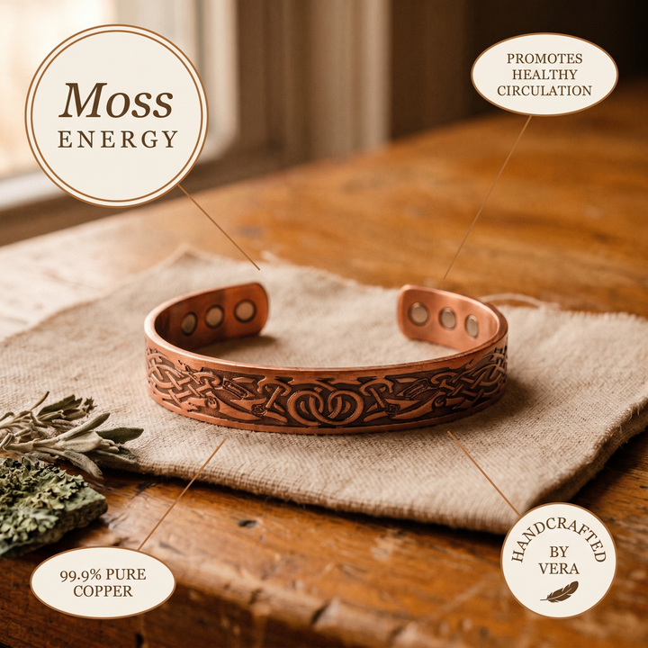 Bracelet en cuivre avec mousse de Vera
