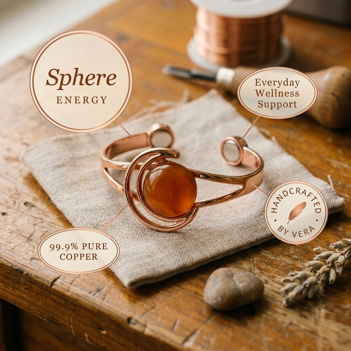 Bracelet en cuivre orange Sphère de Vera