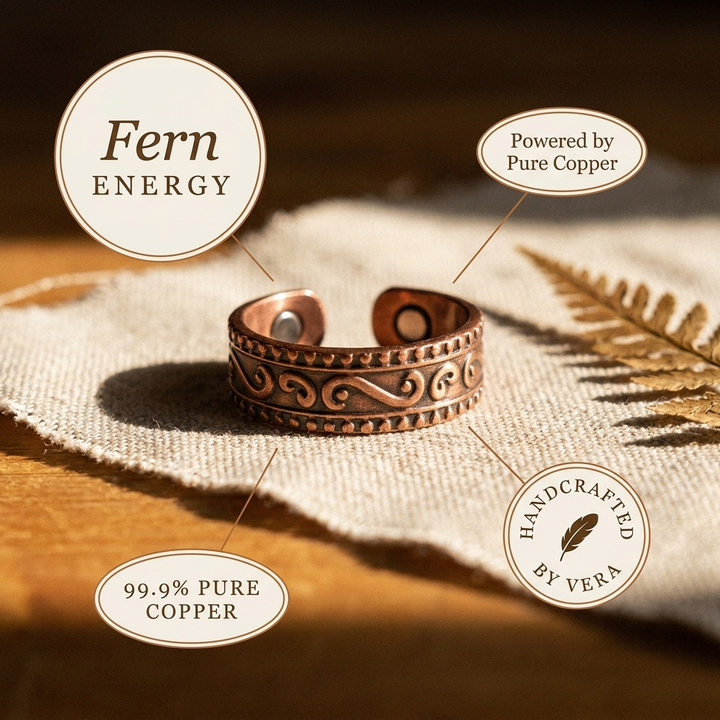 Bague en cuivre Fern de Vera