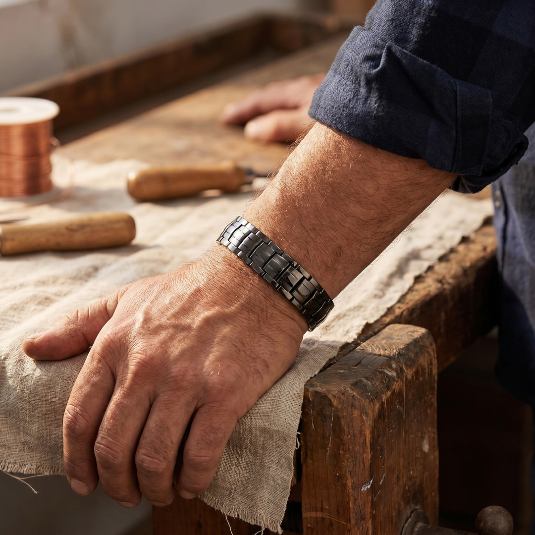 Bracelet en cuivre ocre pour homme par Vera