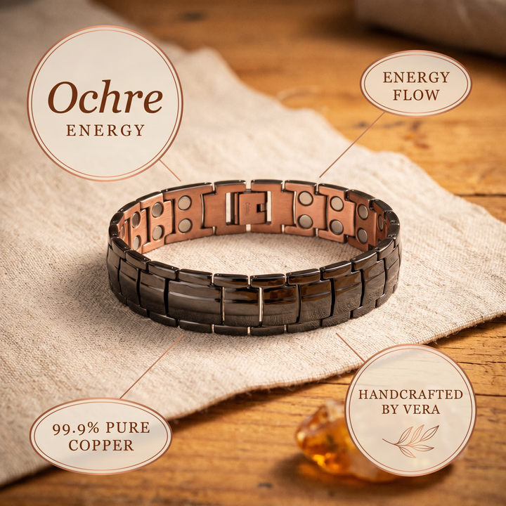 Bracelet en cuivre ocre pour homme par Vera