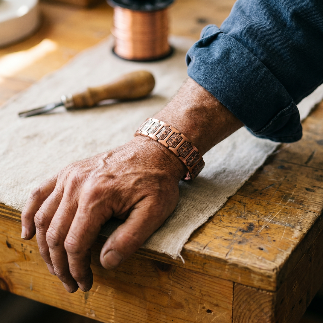 Bracelet en cuivre masculin de Vera&
