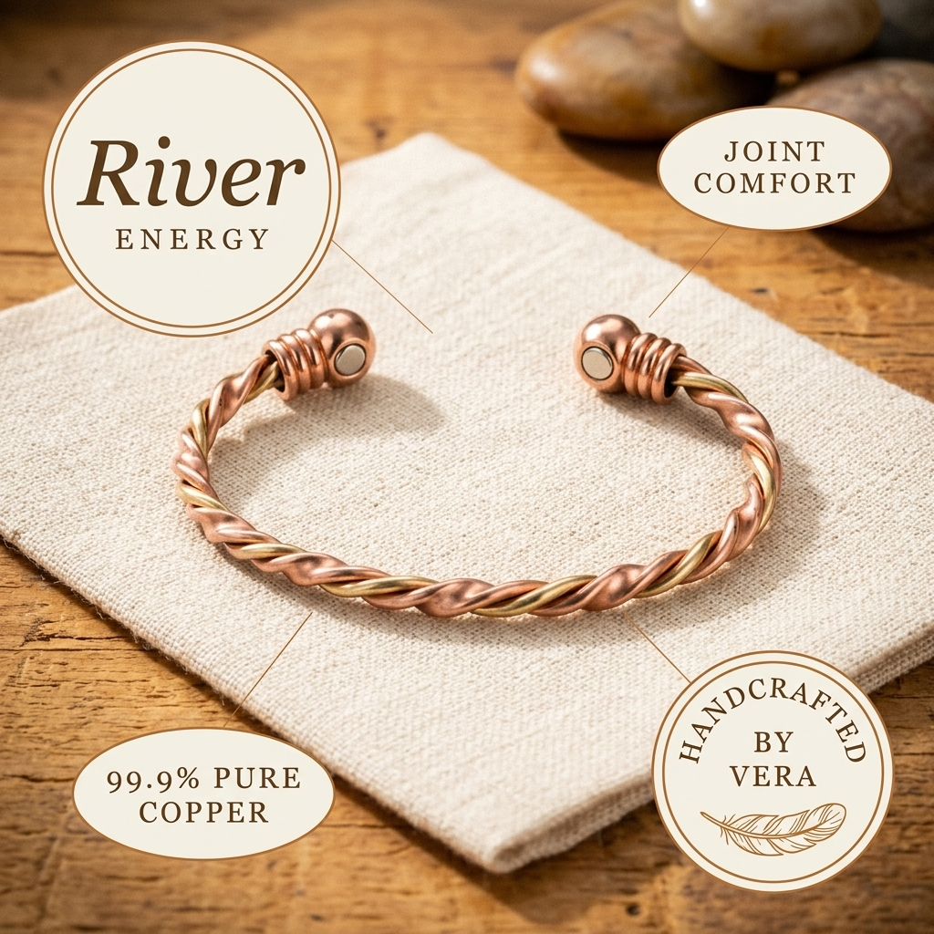 Bracelet en cuivre de la rivière Vera