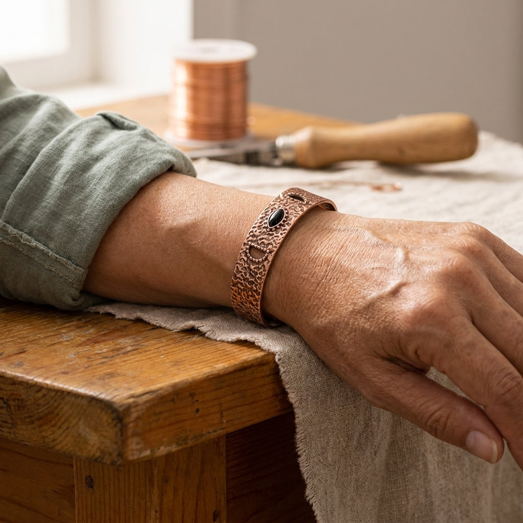 "Bracelet en Cuivre Brume de Vera" could be rewritten as "Bracelet en Cuivre Éclat de Vera".