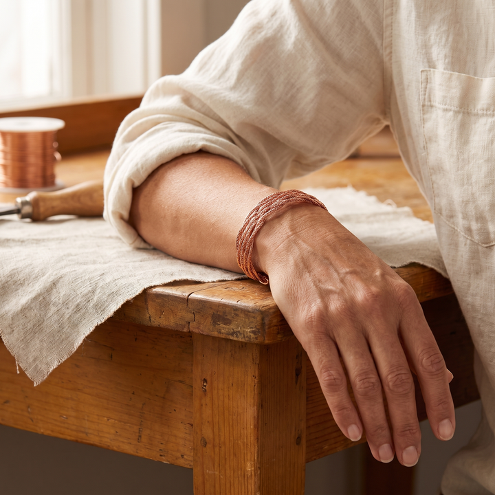 Bracelet en cuivre avec motif d&