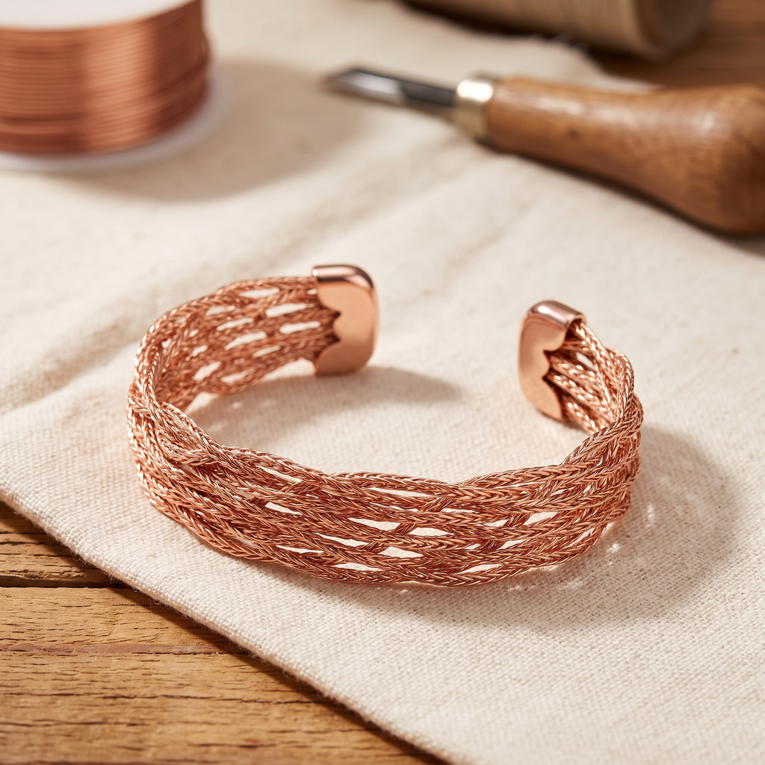 Bracelet en cuivre avec motif d&