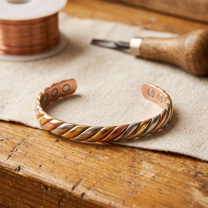 "Bracelet en Cuivre Bog de Vera" could be rewritten as "Bracelet en Cuivre de Vera - Modèle Bog".
