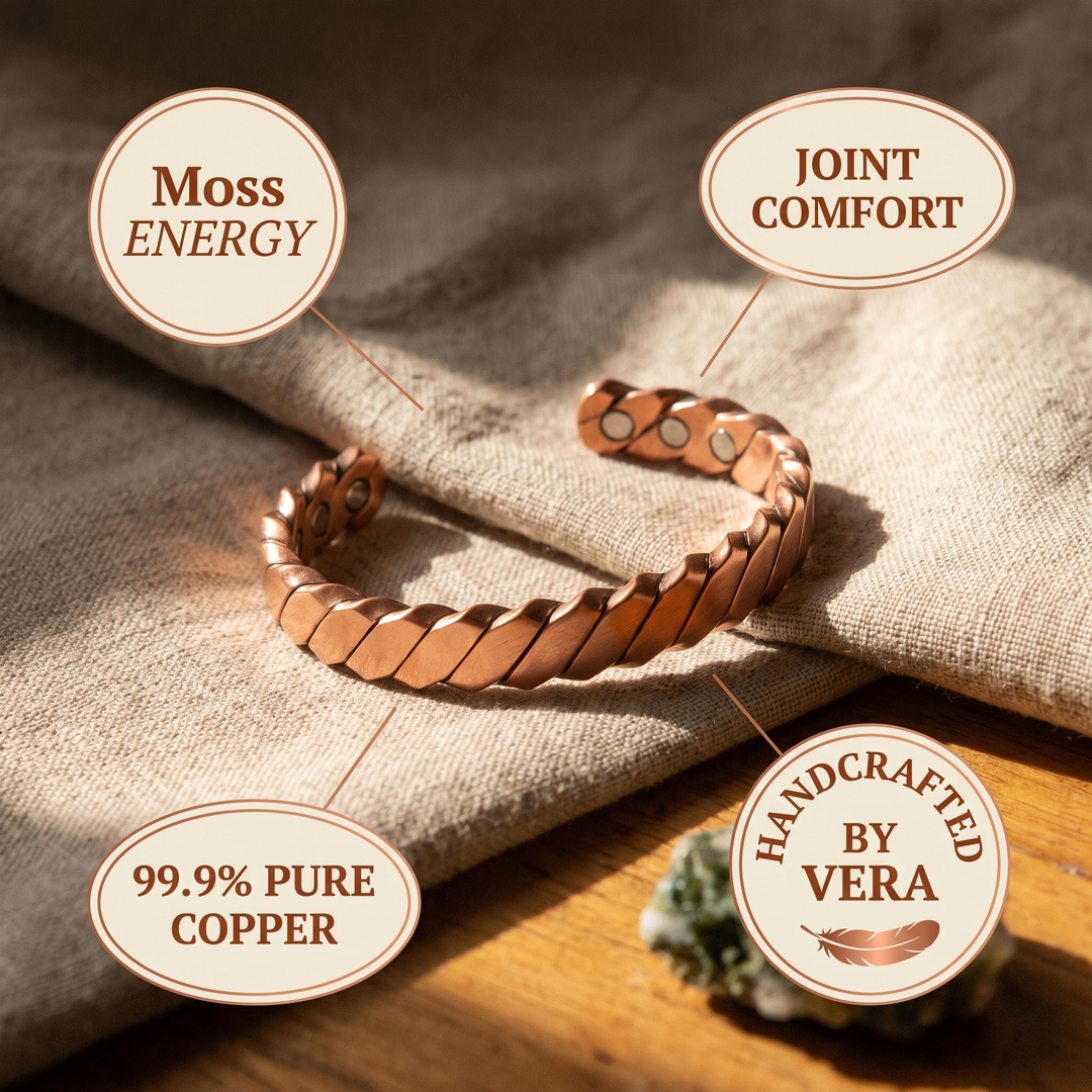 Bracelet en Cuivre avec Mousse de Vera
