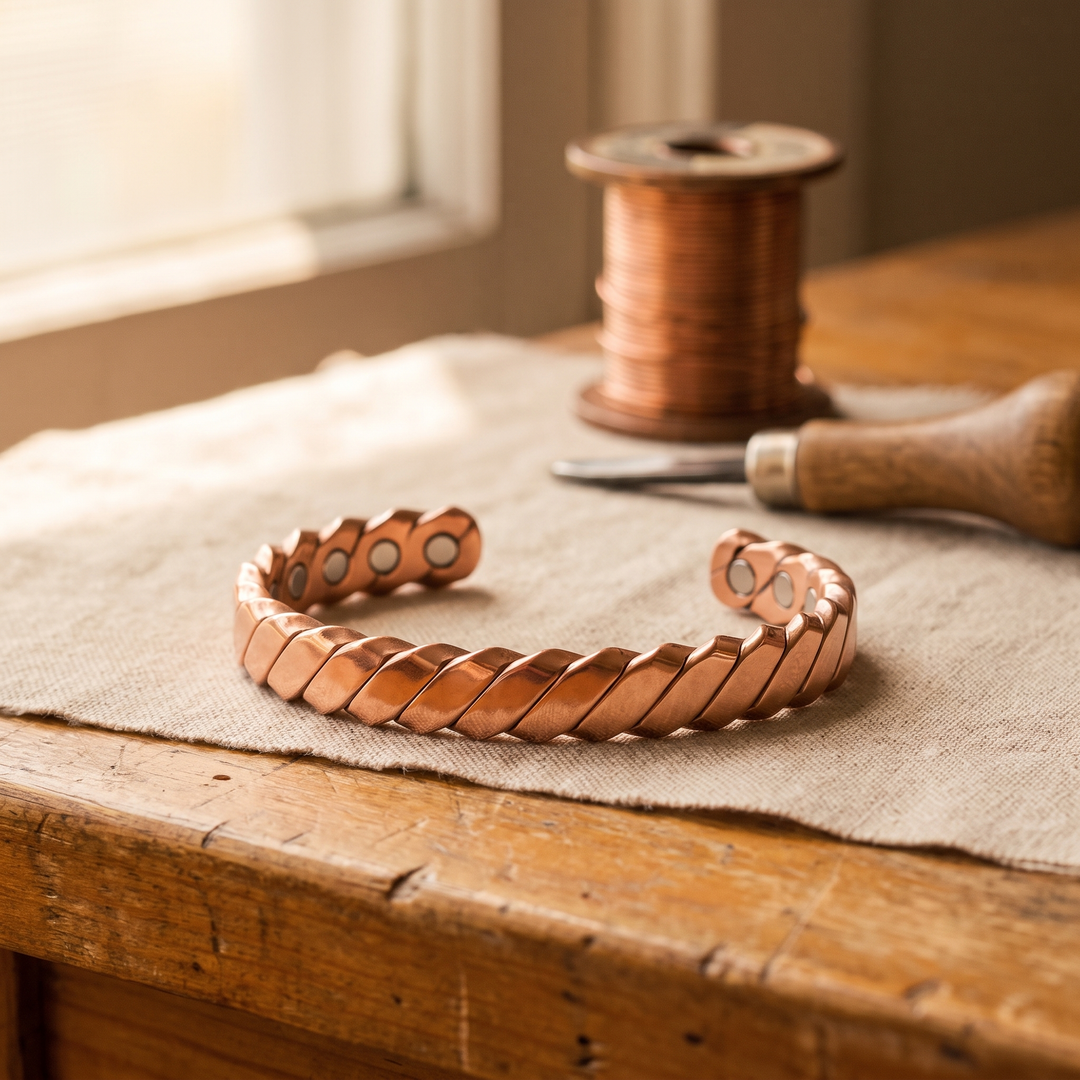 Bracelet en Cuivre avec Mousse de Vera