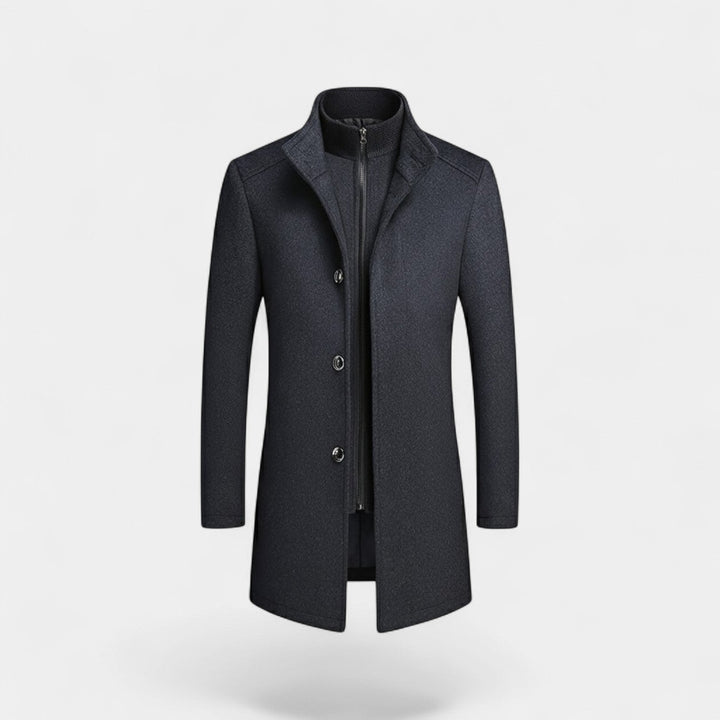 Claire Mode | Manteau Homme en Laine – Col Double Mi-Long