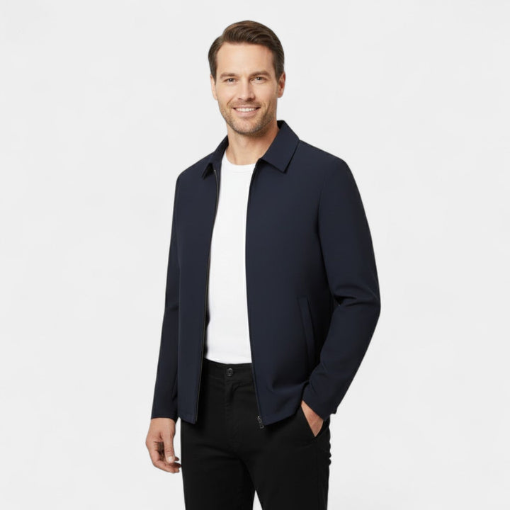 Claire Mode | Veste Homme – Manteau Col Polo en Tissu Technique