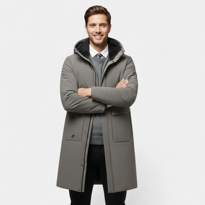 Claire Mode | Veste Homme à Capuche – Manteau Long Matelassé en Coton