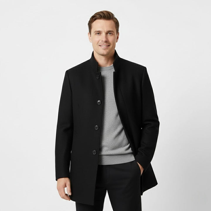 Manteau homme épaissi en laine mérinos