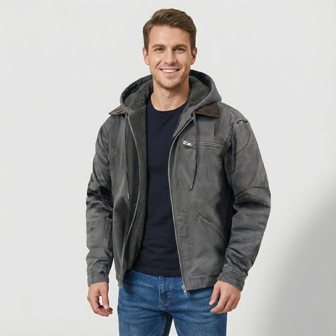 Riche | Veste zippée à capuche homme en polaire