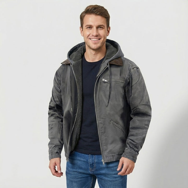 Riche | Veste zippée à capuche homme en polaire