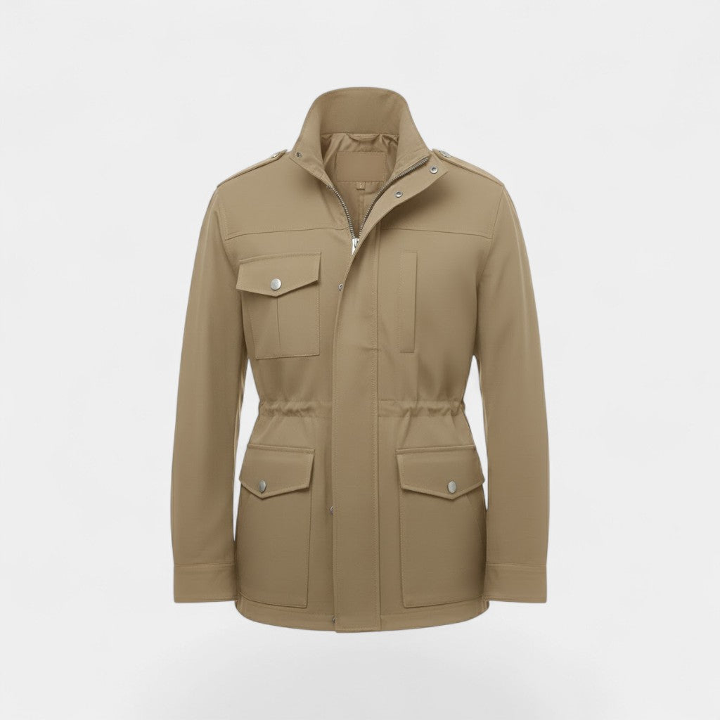 Riche | Manteau vintage homme en coton à col montant