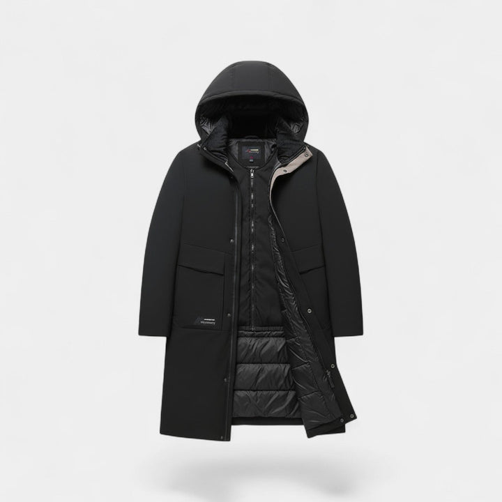 Claire Mode | Veste Homme à Capuche – Manteau Long Matelassé en Coton