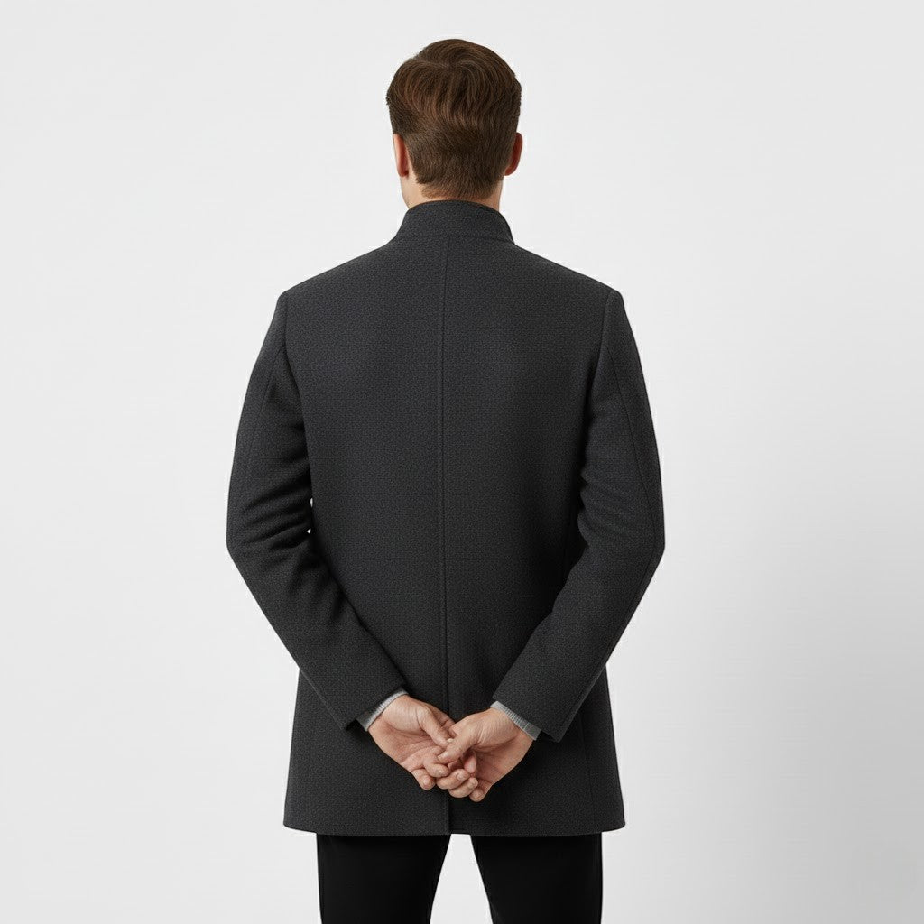 Manteau homme épaissi en laine mérinos