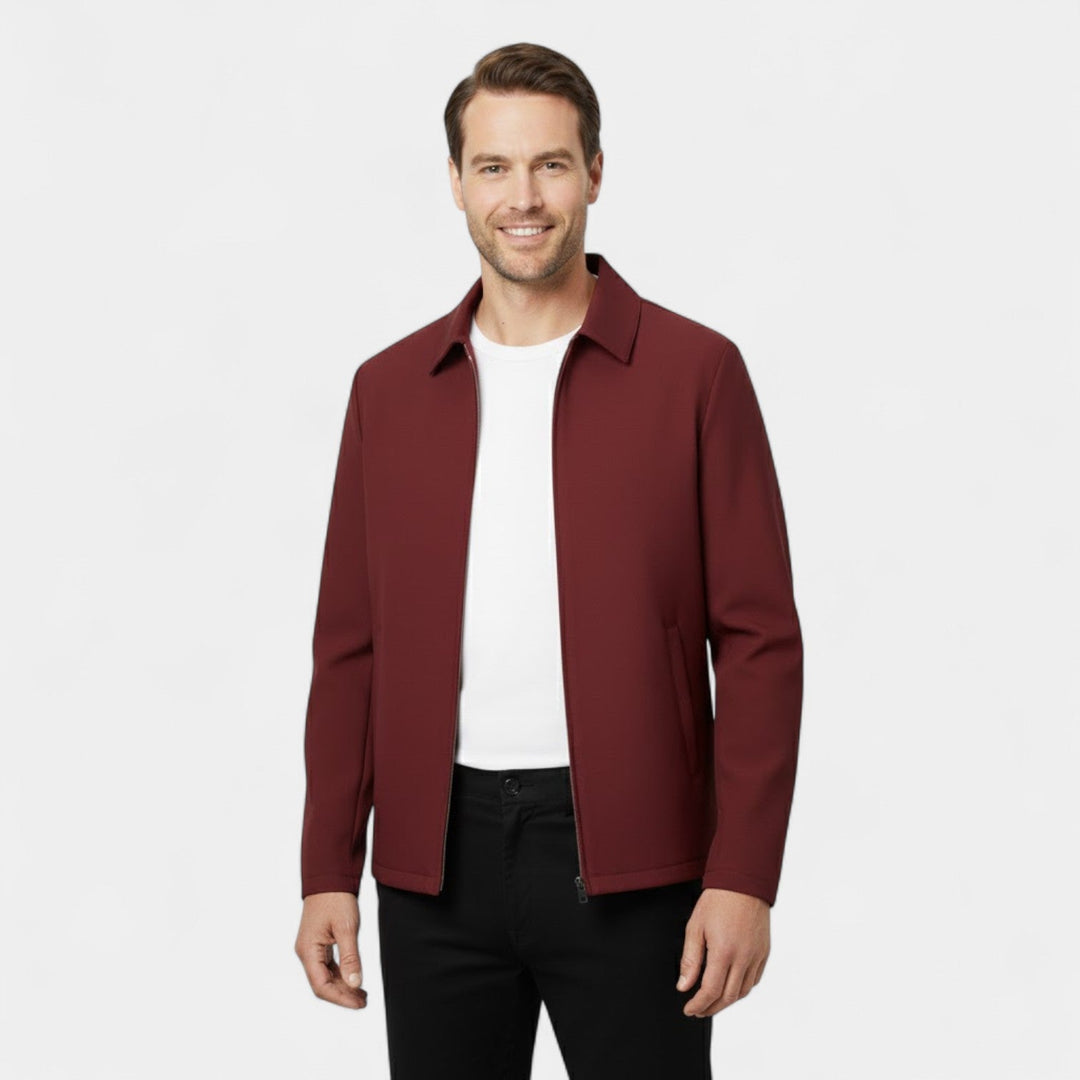 Claire Mode | Veste Homme – Manteau Col Polo en Tissu Technique