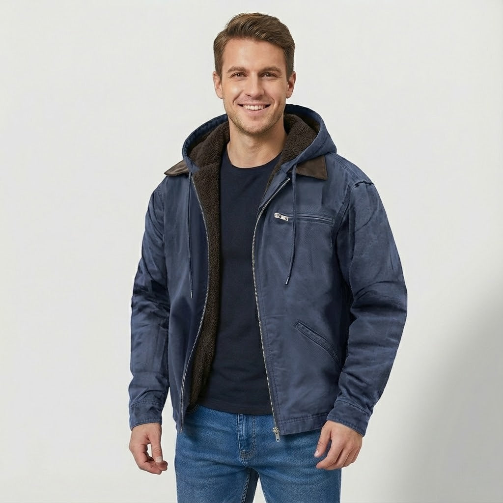 Riche | Veste zippée à capuche homme en polaire