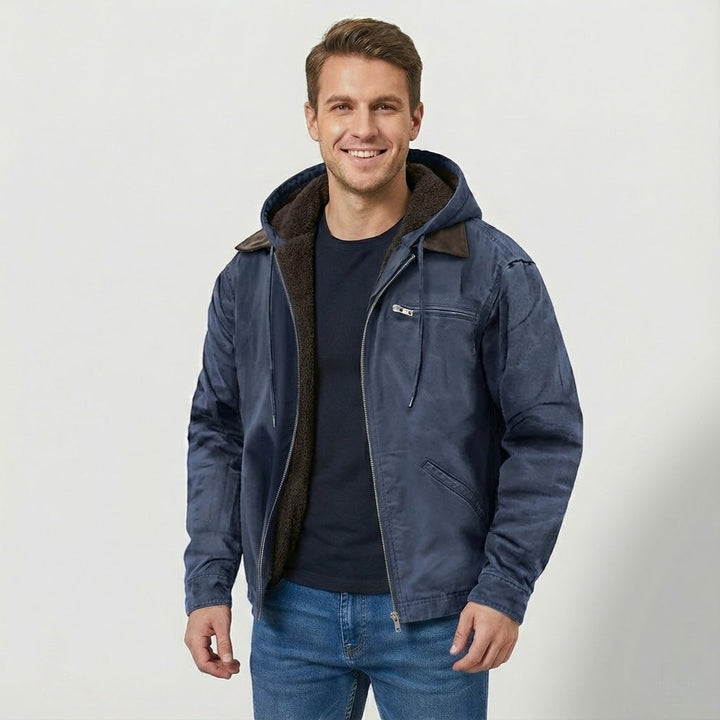 Riche | Veste zippée à capuche homme en polaire