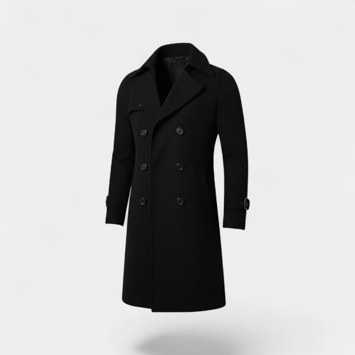 Claire Mode | Manteau Homme en Laine – Long à Double Boutonnage avec Revers