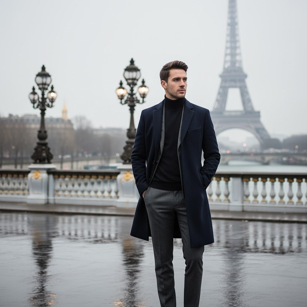 Claire Mode | Veste Homme en Coton – Mi-Longue Imperméable et Doublée Polaire