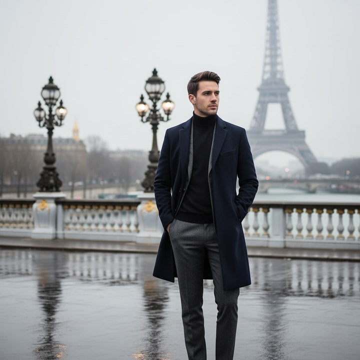 Claire Mode | Veste Homme en Coton – Mi-Longue Imperméable et Doublée Polaire