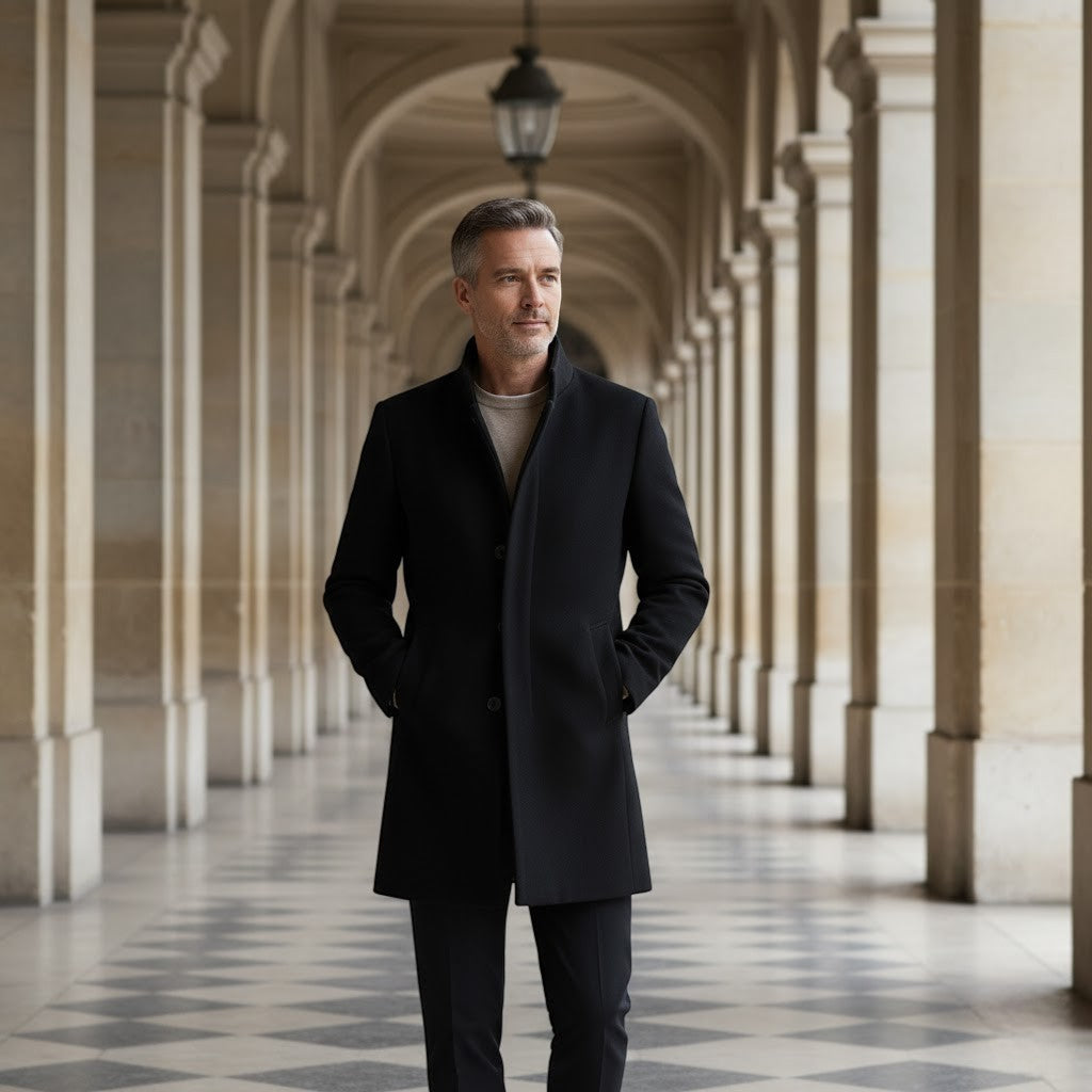 Claire Mode | Manteau Homme en Laine – Long Trench Élégant