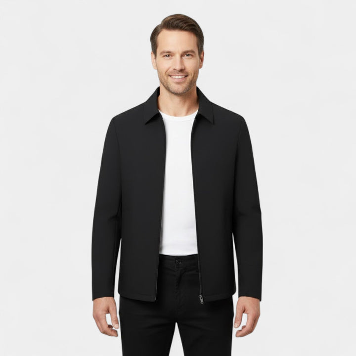 Claire Mode | Veste Homme – Manteau Col Polo en Tissu Technique