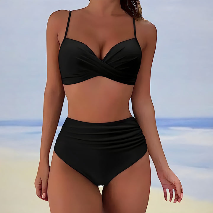 Perrine – Bikini deux pièces taille haute d’été femme