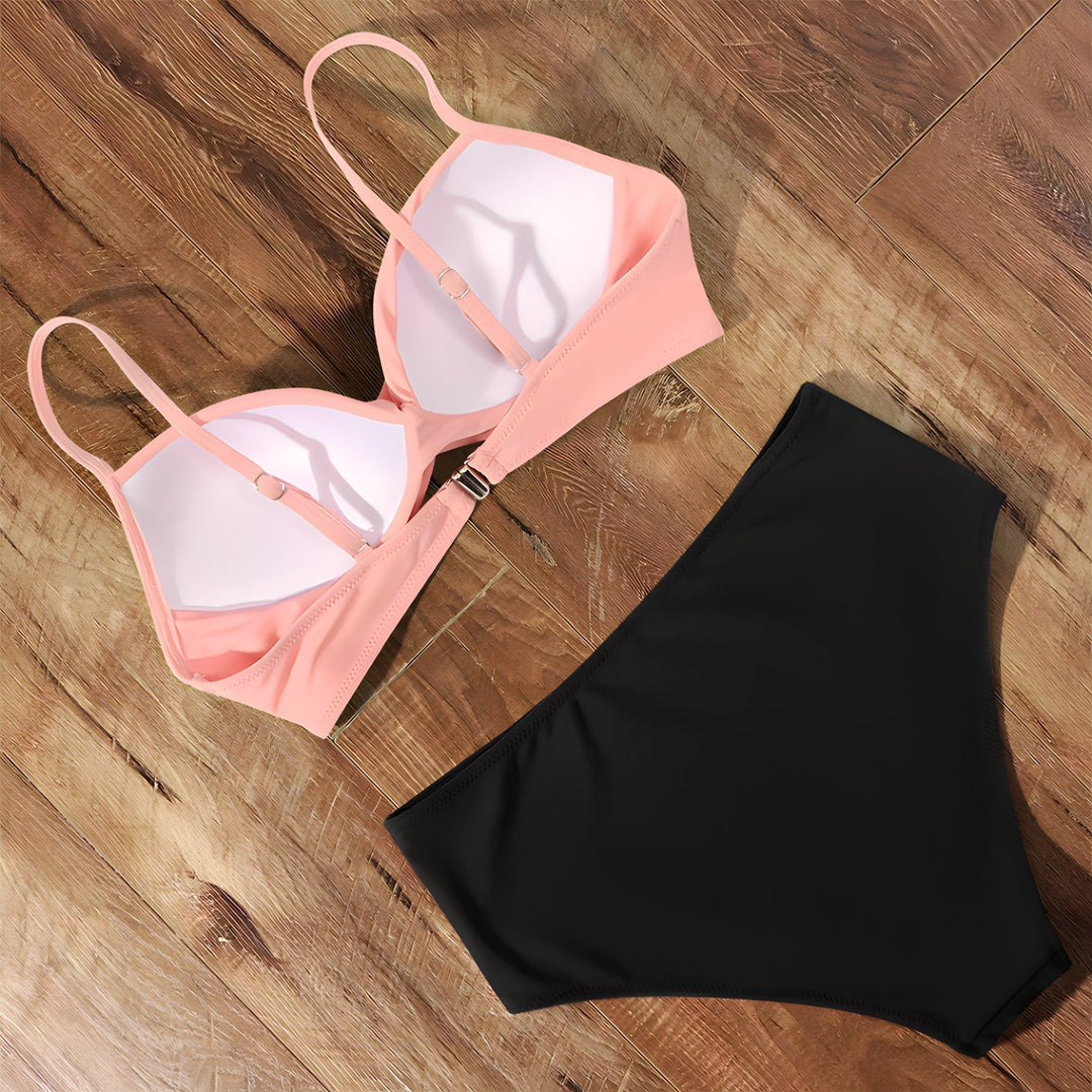 Perrine – Bikini deux pièces taille haute d’été femme