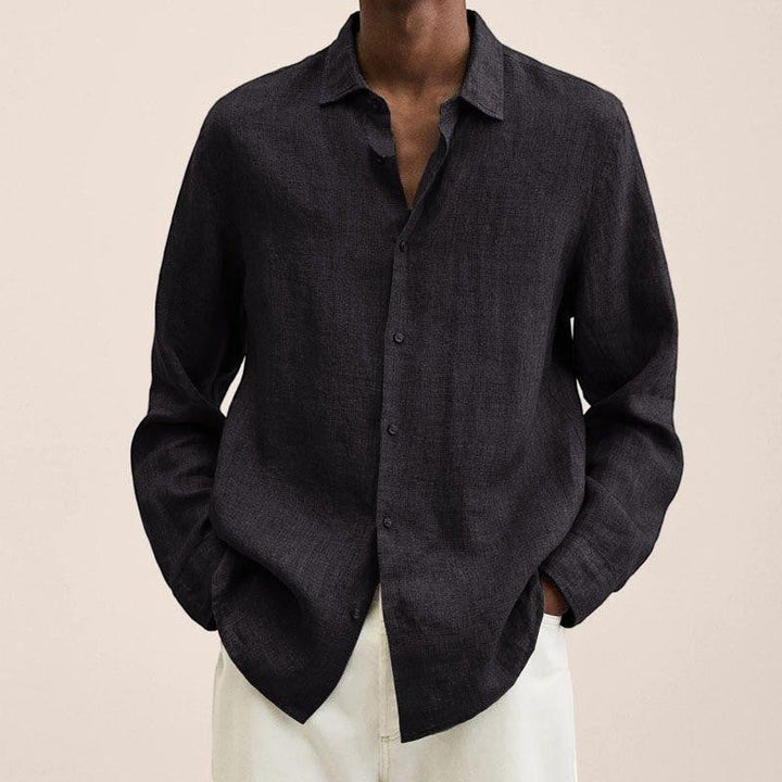 Chemise homme légère en tissu tissé – Manches longues