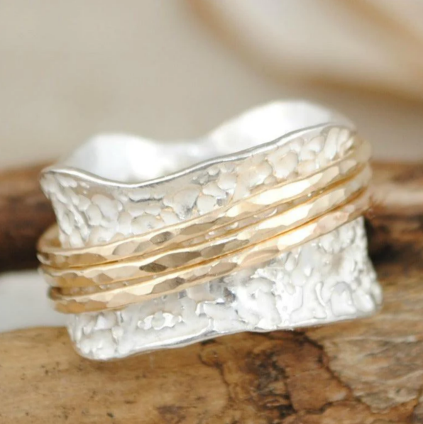 Bague Tournante Duo™ – Or &amp; Argent