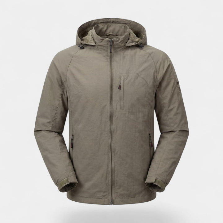Veste outdoor homme imperméable en mélange de nylon – Coupe légère avec capuche