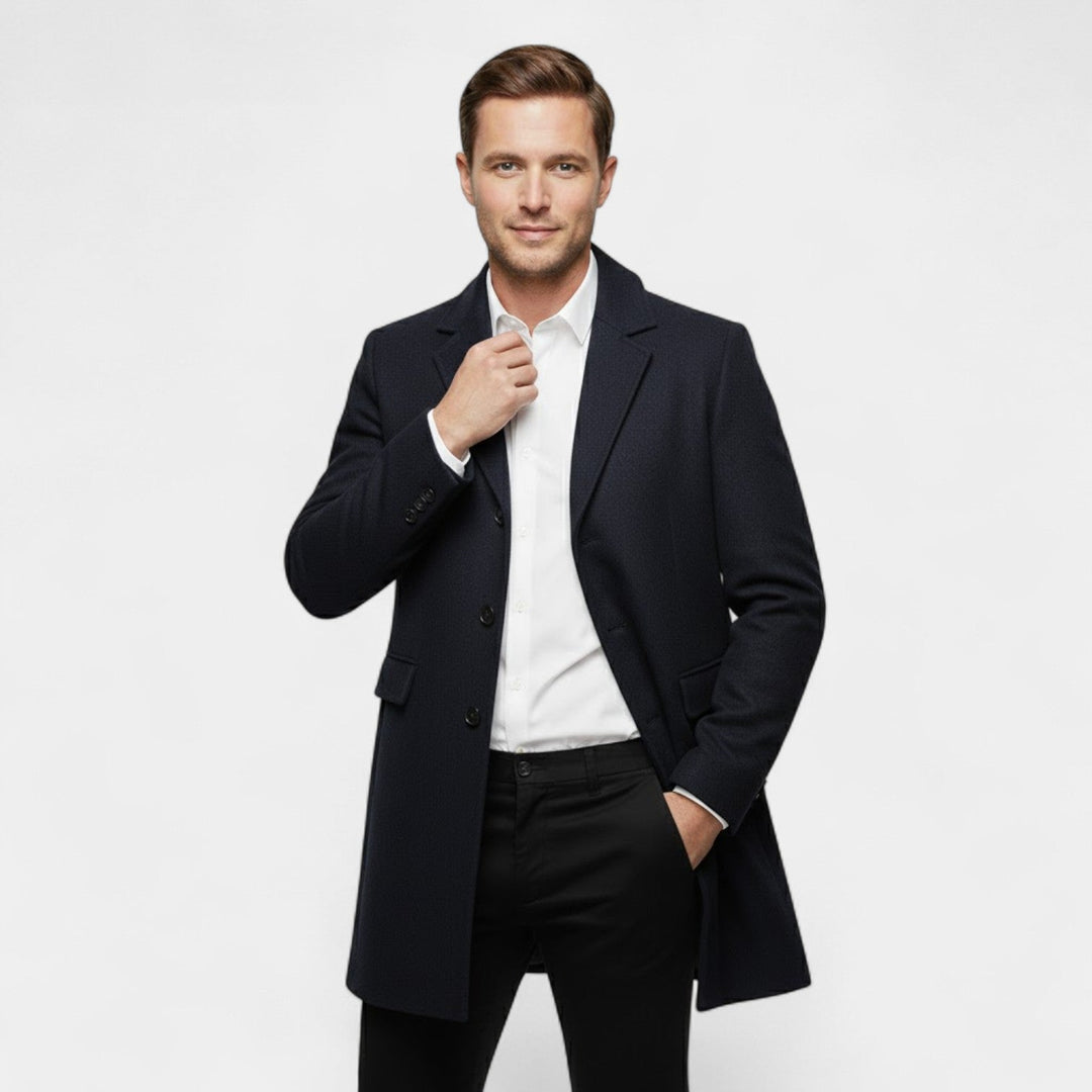 Claire Mode | Manteau Homme en Laine – Long Trench Coupe Classique