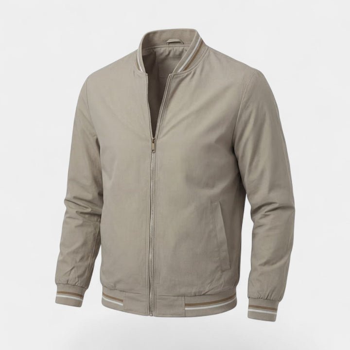 Claire Mode | Veste Zippée Légère en Tissu Tissé à Col Montant pour Homme