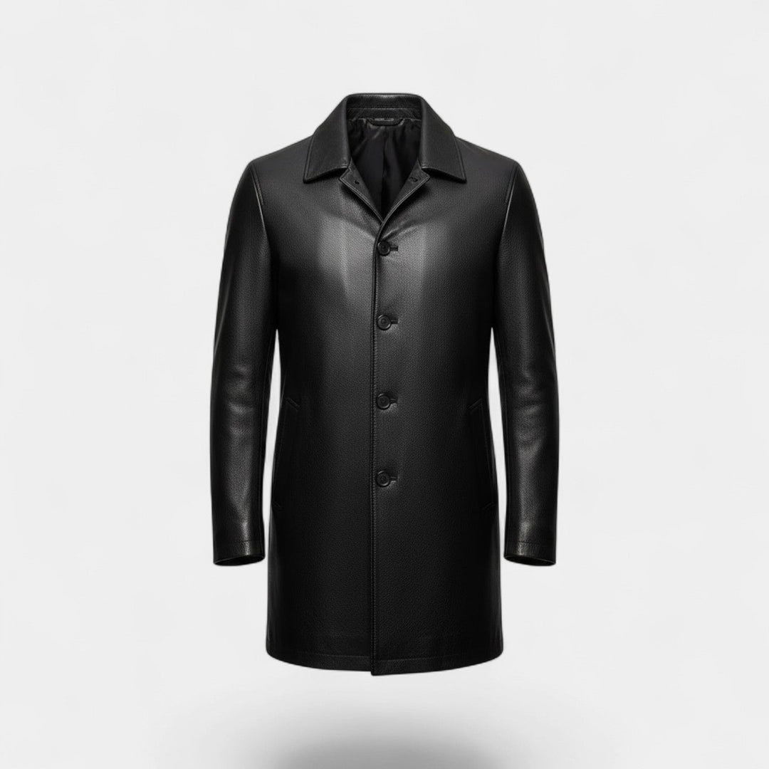 Claire Mode | Manteau Homme en Cuir à Revers – Parka Hiver Matelassée en Polaire