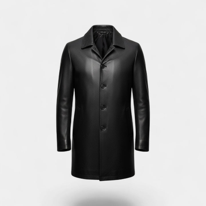 Claire Mode | Manteau Homme en Cuir à Revers – Parka Hiver Matelassée en Polaire