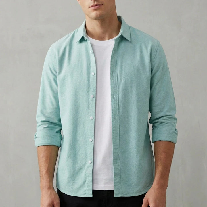 Chemise homme en lin manches longues – Coupe décontractée casual