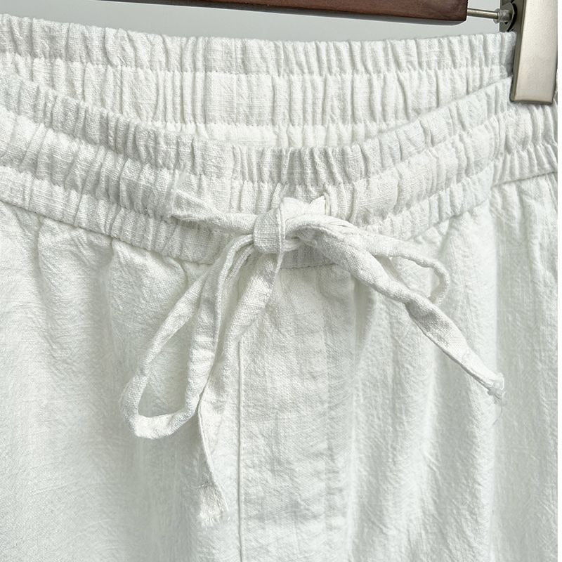 Pantalon Décontracté Homme en Lin – Coupe Droite Respirante Décontractée