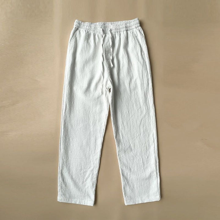 Pantalon Décontracté Homme en Lin – Coupe Droite Respirante Décontractée