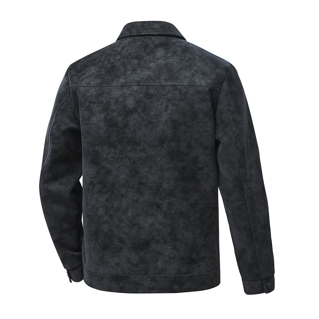 Veste Homme Vintage Coupe Structurée – Finition Mate Fermeture Boutonnée