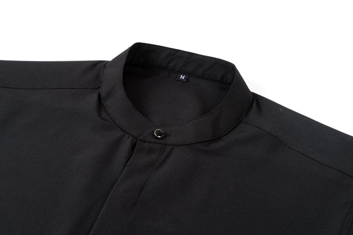 Chemise Homme à Col Mao et Manches Longues – Coupe Slim Tailleur Légère