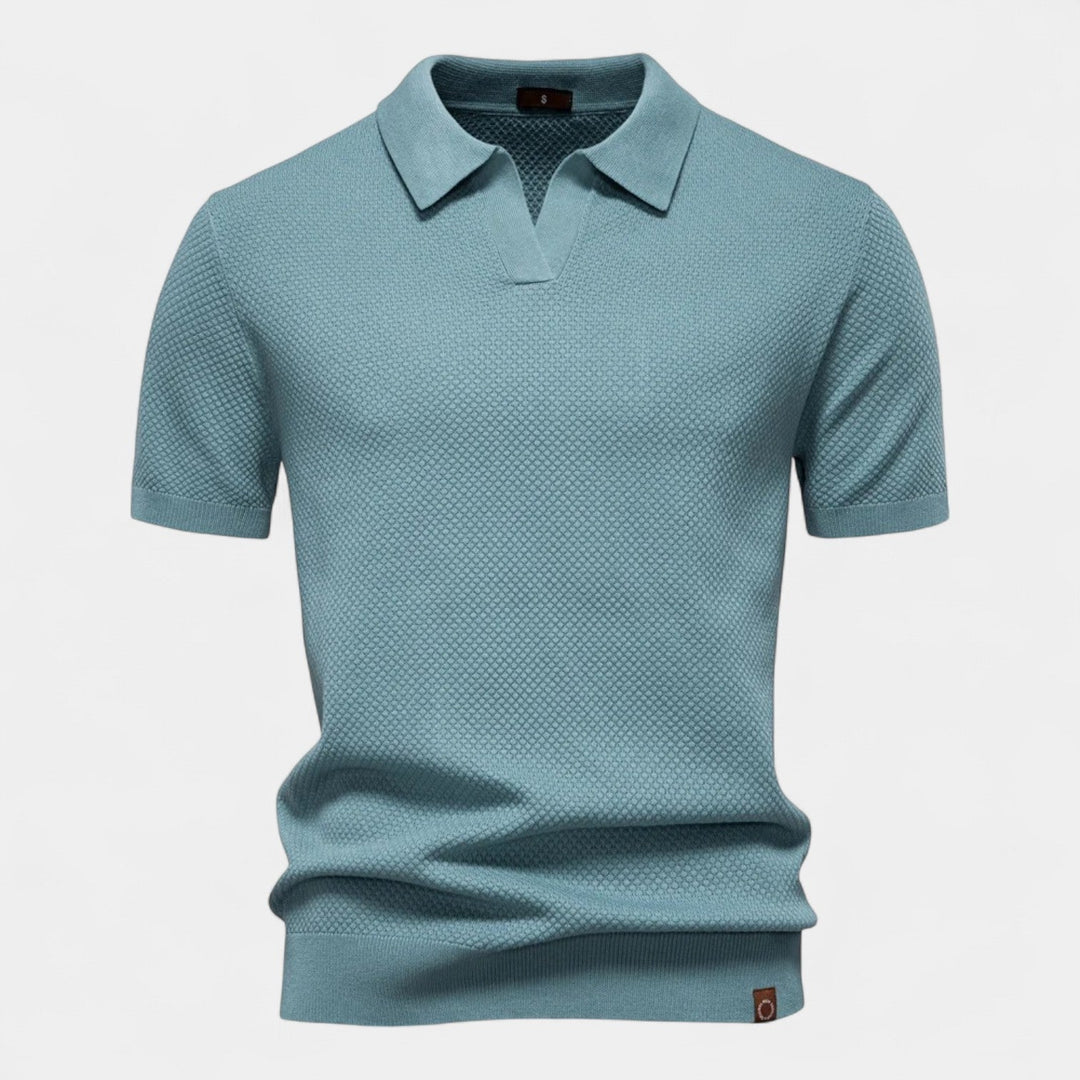 Cotton Polo Sans Boutons - Élégance Riviera