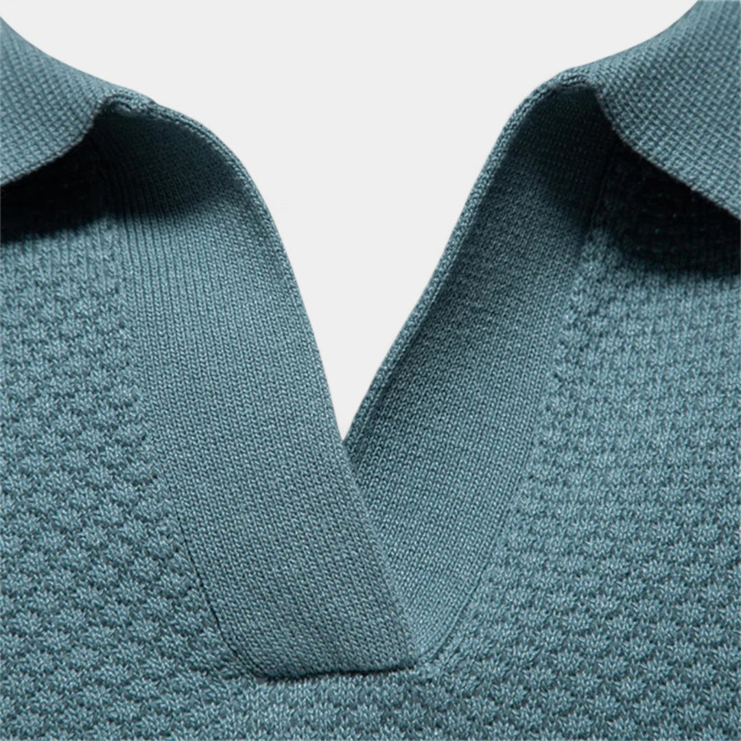 Cotton Polo Sans Boutons - Élégance Riviera