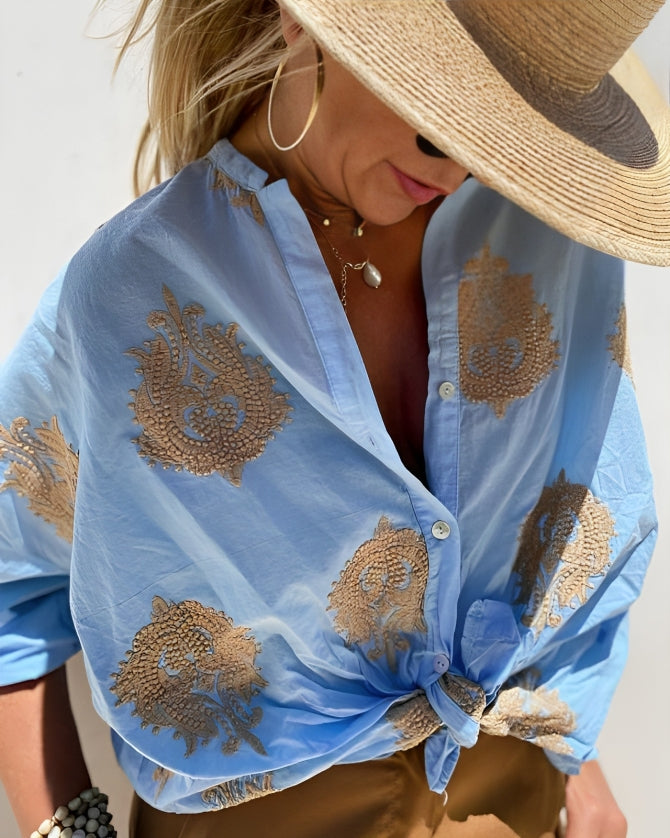 Chemise Imprimée Légère de Vacances Femme – Blouse d&