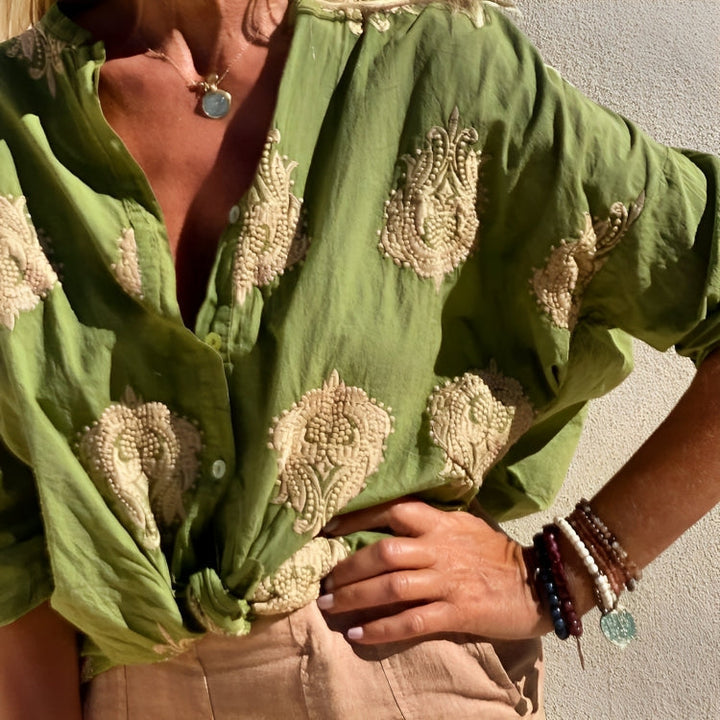 Chemise Imprimée Légère de Vacances Femme – Blouse d&